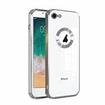 GetTechGo® Electroplated Logo View Back Case Cover Compatible for iPhone 6 | Slim Shockproof | Super Soft TPU | Raised Edges | Anti-Shock | Anti-Yellow (Silver)