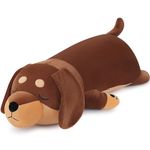 30'' Giant Dachshund Dog Plush Stuffed Animal- Weiner Dog Plush Pillow Plushies, Large Sleeping Dachshund Plush Toy, Cute Hugging Weiner Dog Stuffed Animal, Birthday Gifts for Kids Girls Boys