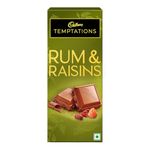 Cadbury Temptations Rum & Raisins Premium Chocolate Bar, 72 Gram