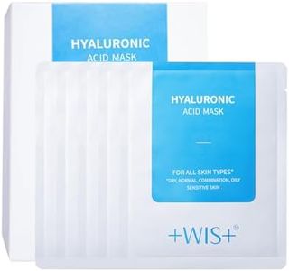 +WIS+ Hyaluronic Acid Face Mask 24 EA with Hyaluronic Acid Serum and Vitamin B5, Facial Mask for Dry Skin, Anti-Aging Mask to Plump and Repair Dehydrated Skin, Safe on Sensitive Skin,gifts for women
