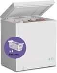 Northair Chest Freezer - 7 Cu Ft with 4 Removable Baskets - Reach In Freezer Chest - Quiet Compact Freezer - 7 Temperature Settings - White