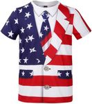 Funny World Men's American Flag Shi