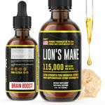 Lions Mane Supplement - Daily Mushroom Supplement for Memory, Focus & Clarity - Brain Booster - Lions Mane Tincture for Immune Support - 4 Fl oz