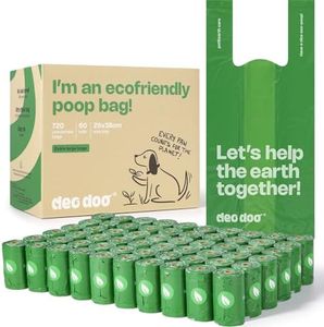 Dog Poop Bags with Handles Large Size 60 Rolls 720 Counts Big Sizes Leak Proof and Extra Thick Waste Bags Refill Rolls for Walking Medium Large Dogs Cats Litter Unscented