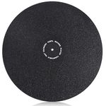 Facmogu Turntable Slipmat Wool Mat Anti Vibration Record Platter Mat, 12 Inch Phonograph LP Vinyl Record Player Black Mat Slip-Mat Player Wool Pad, Professional Tuning Equipment Improve Sound