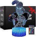 Night Light for Kids, XXMANX 3D Illusion Lamp 7 Colors Changing Touch & Remote Control Cool Christmas Gifts for Men Boys,Girls