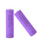 AFSONGOO 3.7 Volt 18650 Rechargeable Battery 2 Pack, 3000mAh Battery Lithium Battery for Flashlight. (Purple) (Button Top)