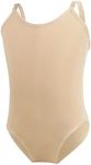 Deesorxin Nude Leotard Seamless Ballet Leotards for Girls Camisole Undergarment With Adjustable Straps for Dance Ballet, Beige