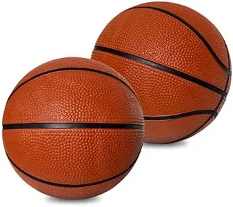 5" Rubber Premium Small Basketball - 2 Pack | Perfect for Mini Basketball Hoop or Kids Basketball | Outdoor Play and Indoor Basketball | Realistic Bounce and Durable Construction