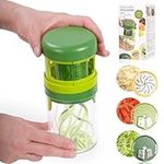 Handheld Spiralizer Vegetable Slicer, 3 in 1 Spiralizer for Vegetables, Veggie Spiral Cutter Pasta Spaghetti Maker for Fruit Pumpkin Potato Cucumber Zucchini Noodle