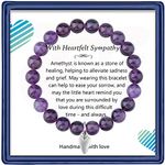 Sympathy Gift for Loss of Mom, Remembrance Bracelet Sympathy Memorial Gifts for Loss of Mom Mother Father Pet Grief Jewelry Bereavement Condolence Gifts (Heart)