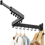 LIENAHU Clothes Drying Rack Wall Mounted(can fold Upward),Laundry Drying Rack,Laundry Room Organization,Wall Mounted Laundry Rack Folding,Retractable Clothing Rack,Collapsible Clothes Hanging Rack