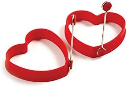 Norpro - 999R Norpro Silicone Heart Pancake/Egg Rings, 2 Pieces, One Size, Red
