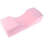 Lash Pillow Neck Support Eyelash Pillow Soft Grafting Eyelashes Memory Foam Eyelash Extension Pillow With Pocket Makeup Salon (Pink)