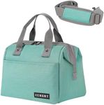 ECHSRT Insulated Lunch Bag Women/Men, 10L Reusable Lunch Tote Bag with Adjustable Shoulder Strap, Leakproof & Waterproof Lunch Box Cooler for Work Office - Wide Open Lunchbox Green Lunchbag