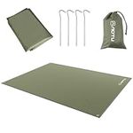 Flintronic 2.2M*1.5M Ultralight Camping Tarp, Lightweight Tarp Shelter for Hammock, Shelter Ground Mat Tent Footprint, Perfect for Backpacking, Hiking, Camping, ArmyGreen