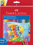 Faber-Castell Design Series Aquarelle Full Length Water Color Pencils - 48 Shades