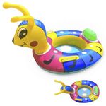 Zest 4 Toyz Pool Party Swimming Rings for Kids Inflatable Ring Caterpillar Swim Learning Float Tube for 3+ Years Girls and Boys (Blue)