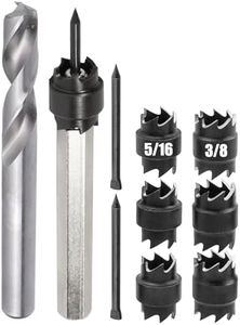 Yakamoz Spot Weld Cutter Kit - 10Pcs Double Sided Spot Weld Cutter Drill Bit Kit 5/16" & 3/8" Sheet Metal Hole Cutter Spot Weld Removal Tool