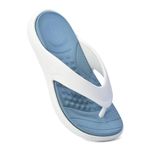 YOHO Snugly Flip Flops for Men | Orthopedic Slippers with Relieving Acupressure Points | Superior Cushioning & Dual-Tone Design | Lightweight & Waterproof | Light Blue - UK 10