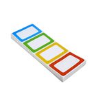 Alitade Name Tag Labels 89x57mm 200 Stickers Colourful Name Label Waterproof Adhesive Plain Sticky Labels for School Kitchen Clothes (Solid Colours)