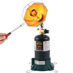 Propane Heater 6200BTU, Camping Portable Outdoor Heater with USB Lighter and Cylinder Stand, for Outdoor Space, Patio, Finshing, Hunting,Open Work(Fuel not included)