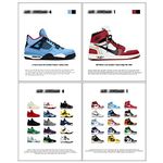 CREAARO Hypebeast Sneaker Posters Unframed Michael Jordan Poster Hypebeast Room Decor Shoes for Teen Boys Guys Men Room decor 4pcs 8x12 inch