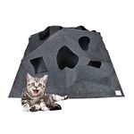 Cat Activity Play Mat Collapsible Pet Rug Training Scratching Grooming Bed Mat