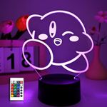 ZABEES Kirby Light Anime lamp 3D Night Lights Cute Cartoon Games Anime Action Dolls Home Decor Lights Kids Birthday Gifts Kirby Figma Christmas Gifts