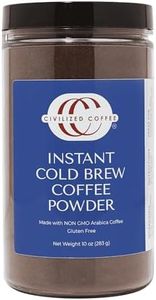 Civilized Coffee Instant Cold Brew Coffee Granules Medium Dark Roast Non-GMO Jar (10 oz)