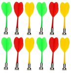 Forever Online Shopping Magnetic Dart Board Pins Arrows (Pack of 12) Yellow Green Red