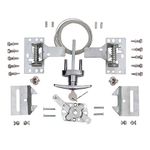 Garage Door Lock Kit with Spring Latch （Including All Hardware） Garage Door Lock Set Fits 1-3/8" Through 2" Thick Doors(Random Keyed) for Single/Double max Width to 18ft