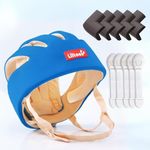 Baby Safety Products Combo | LILTOES Baby Head Protector + Edge Guard + Cabinet Lock for Safety of Kids 6M to 3 Years | Baby Safety Helmet with Corner Guard Protection (Royal Blue+Corner+Cabinet)