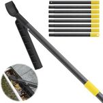 Gutter Cleaning Tools, Leaf Gutter Cleaner Tool 10 Ft, Rain Gutter Cleaning Tool with Long Pole, Roof Gutter Spoon and Scoop Leaves Cleaning Tool for 2 story house, Garden, Ditch