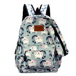 Tinytot 20 Litre Medium Size, Stylish & Trendy Water Resistant High Storage Cute Kitty Printed School Backpack College Backpack Travel Backpack Bag With Pencil Pouch For Girls & Women, (17 Inch)