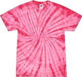 Colortone Spider Reactive Tie Dye T-Shirts for Women and Men, Spider Pink, Medium