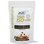 XLR8 Natur Iso Gold Whey Protein Isolate, 25g Protein, 5.7g BCAA, Sweetened with Stevia, VEGETARIAN, ZERO SUGAR, Muscle Support and Recovery. (Mocha Hazelnut Flavour, 1Kg)