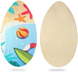 HQO LOVL Skimboard 35 inch Skim Board for Kids Adults Wooden Skim Boards with High Gloss Coat for Beach Skimboards for Beginners to Intermediate(Beach)