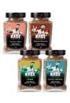 RAGE COFFEE Silk Blend 60G X 4 Flavoured Instant Coffee Powder Of Belgian Chocolate, Classic, Creamy Hazelnut, Perfect Coffee Blend | Hot & Cold Coffee | Bottle| Pack Of 4- (240 Gram)