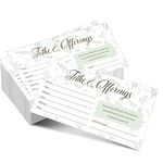 200 Pieces Church Offering Envelopes My Offering Bill Size Envelope Church Offering Tithe Envelopes for Donations, Religious Occasions (Leaves Style)