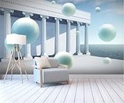 Roman Columns Abstract Architecture Space Orb Decoration Mural Custom 3D Wallpaper Paste Living Room The Wall for Bedroom-200cm×140cm