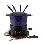 Swissmar F66706 Sierra 11-Piece Cast Iron Fondue Set (Blue)