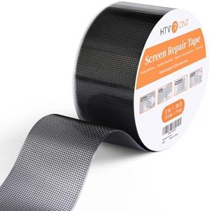 HTVRONT Window Screen Repair Tape - 2 in X 30 FT Screen Tape Mesh Repair for Screen and Screen Door Tears Holes -Strong Adhesive Fiberglass Covering Screen Repair Tape Kit (Black)
