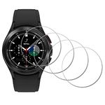 Screen Protector for SAMSUNG Galaxy Watch 4 Classic 42mm Smartwatch [4 Pack], iDaPro Tempered Glass Anti-Scratch Bubble-Free Easy Installation