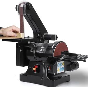 GarveeTech 1 x 30 Inch Belt Sander with 5 Inch Disc Sander, Powerful Bench Sander with 2.1A powerful Motor for Woodworking, (8 * 80 Grit, 4 * 100 Grit)