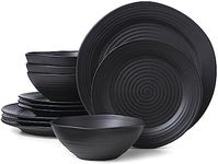 Oneida 895938 Ridge Black 12 Piece Dinnerware Set