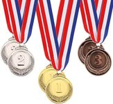 6 Pieces Metal Gold Silver Bronze M