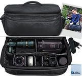 Extra Large Soft Padded Camcorder Equipment Bag/Case For Canon XF200, XF205, XA25, XA20, XF300, XC10, EOS C100, C300 Mark II, C500, EOS C300, XF100, XF105, XF300, XF305 & More. + Microfiber Cloth