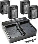 BM 4 NP-FZ100 Batteries and Dual Bay Charger for Sony Alpha 1, ZV-E1, ZV-E10 II, FX3 FX30, a7C a7C R, a7C II, a7S III, a6600 a6700, a7 III, a7 IV, A7RIII, a7R IV, a7R V, a9 II, a9 III, A9R, A9S Camera