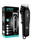 VGR VL-118 Limited Edition Professional Corded & Cordless Hair Clipper | LED Display | 6 Length Settings | 200 min Runtime | Ultra-Sharp Blades | 2000mAh Battery | Salon-Grade Grooming (Black)